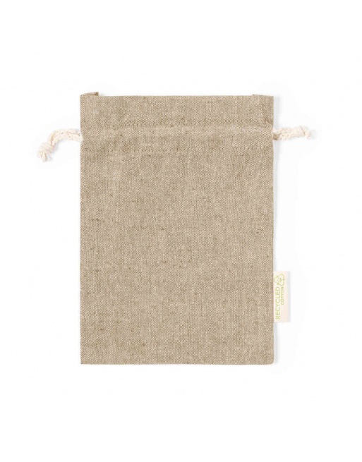Funda de algodón reciclado marrón 15x21cm 120g
