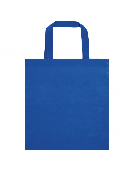 Bolsa TNT con asas cortas azul 35x38cm - 80g