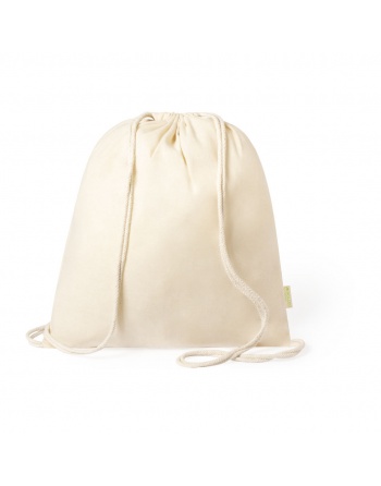Mochila de algodón crudo de cordones 120g 38x42cm