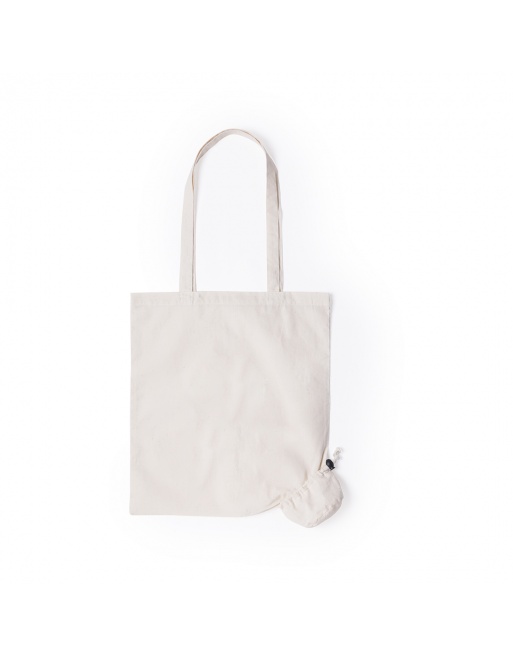 Bolsa plegable ecológica natural asa larga 105g 37x41cm