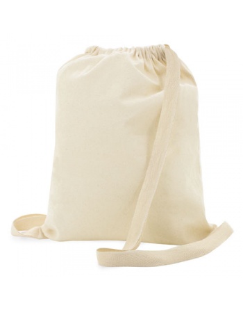 Mochila de algodón color crudo personalizables con asas anchas 150g 34x42cm