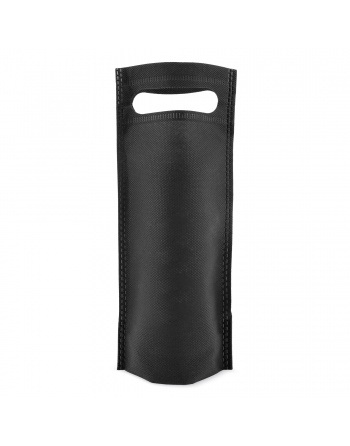 Bolsa TNT asa troquelada negra personalizable, con fuelle 10+8x25cm